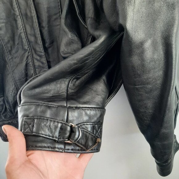 Canada Cuir Women's Vintage Genuine Leather Coat Large - Picture 6 of 11